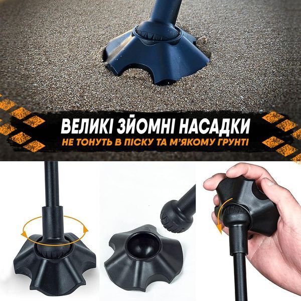 Портативний туристичний стілець зі спинкою Eagle Rock чорне розкладне крісло для риболовлі, для пікніку KR20022black фото
