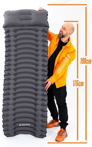 Надувний туристичний килимок каремат Eagle Rock 40DNylon TPU надувний матрац для намету, матрац в палатку NAD00311P фото