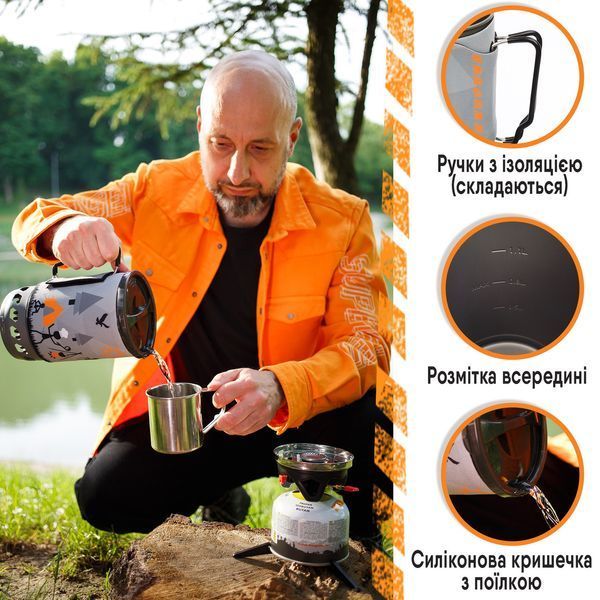 Газова система приготування їжі Eagle Rock 1.4 L Портативний туристичний газовий пальник для приготування їжі на природі Gassystem1400 фото